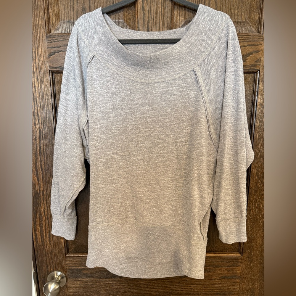 We The Free Heather Gray Knit Top